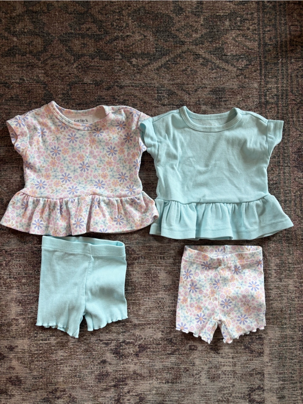 Carters Girl Sets With Biker Shorts